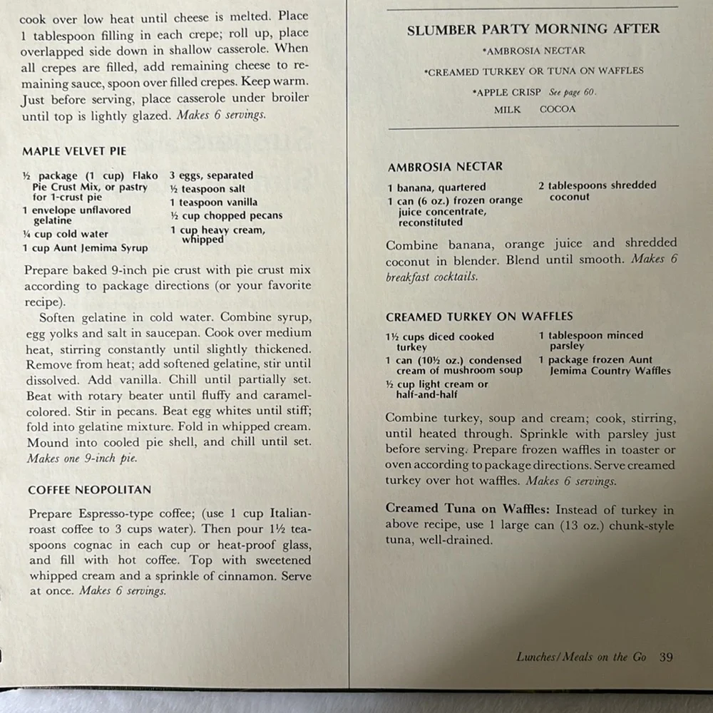 Vintage Aunt Jemima Cook Book - Morning to Midnight, collectible old recipes - Picture 12 of 16